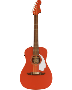 Fender Malibu Player, Walnut Fingerboard, White Pickguard, Fiesta Red