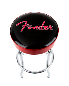  Fender Red Sparkle Logo Barstool, Black/Red Sparkle 30"