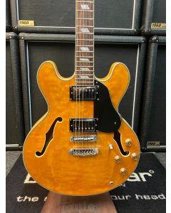 Aria TA-50QM Semi-Hollow Guitar - Amber