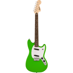 Squier FSR Sonic Mustang, Laurel Fingerboard, White Pickguard, Lime Green