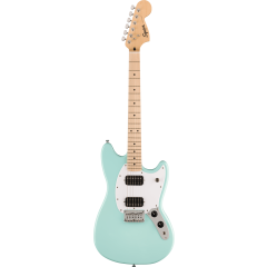 Squier FSR Sonic Mustang HH, Maple Fingerboard, White Pickguard, Sonic Blue