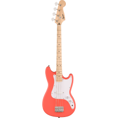  Squier Sonic Bronco Bass, Maple Fingerboard, White Pickguard, Tahitian Coral