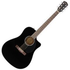 Fender CD-60SCE Dreadnought, Walnut Fingerboard, Black