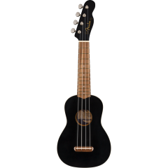 Fender Venice Soprano Uke, Walnut Fingerboard, Black