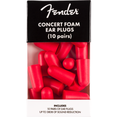 Fender Concert Foam Ear Plugs - 10 Pairs