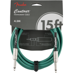 Fender Contour Instrument Cable, Sherwood Green, 15 ft