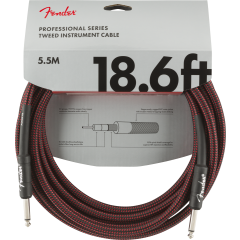 Fender Professional Series Instrument Cable, 18.6', Red Tweed