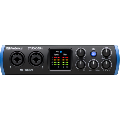 Presonus Studio 24c Audio Interface, Black and Blue