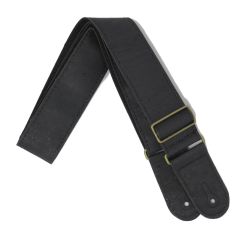 LeatherGraft Acorn Cork Vegan Guitar Strap Black