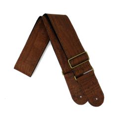 LeatherGraft Acorn Cork Vegan Guitar Strap Brown