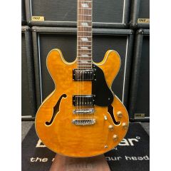 Aria TA-50QM Semi-Hollow Guitar - Amber