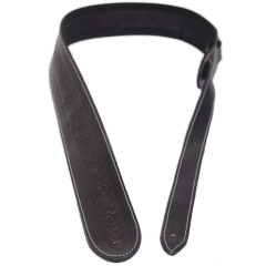 LeatherGraft Celtic Embossed Black Guitar Strap