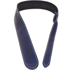 LeatherGraft Cetic Embossed Blue Guitar Strap