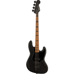 Squier FSR Contemporary Active Jazz Bass HH, Roasted Maple Fingerboard, Black Pickguard, Flat Black