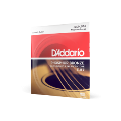 D'Addario EJ17 Phosphor Bronze Medium Acoustic Guitar Strings, 13-56