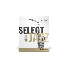 D'addario Organic Select Jazz Filed Alto Saxophone Reeds, Strength 2 Hard, Individually-Sealed, 10-Pack