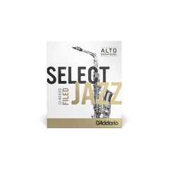 D'addario Organic Select Jazz Filed Alto Saxophone Reeds, Strength 4 Medium, Individually-Sealed, 10-Pack