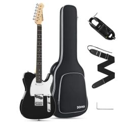 Donner DTC-100 Telecaster Black Bundle - Perfect for Beginners! 