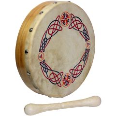 Glenluce 8inch Bodhran, Knotwork design