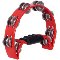 Atlas Half Moon Tambourine, Red