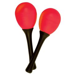 Atlas Pair of Egg Maracas, Red