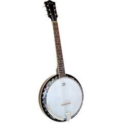 Ashbury 6 String Guitar Banjo, Mahogany