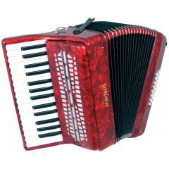 Scarlatti Piano Accordion, 24 Bass. Red