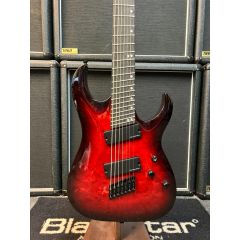 Harley Benton Multiscale-7 TPB - Trans Red Burl