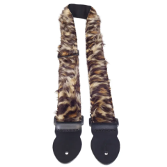 LeatherGraft Fun Fur Leopard Guitar Strap