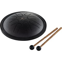 Sonic Energy Small Steel Tongue Drum F Minor, 8 Notes - Black / 7"/18 cm