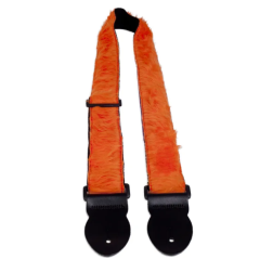 LeatherGraft Fun Fur Orange Guitar Strap