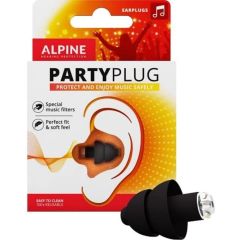 Alpine Party Plugs Music Earplugs- Black