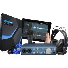 PreSonus AudioBox iTwo Studio Pack, Black and Blue