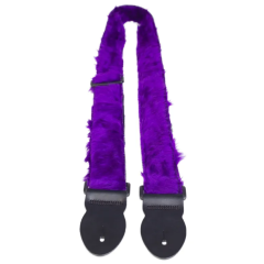 LeatherGraft Fun Fur Purple Guitar Strap