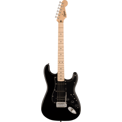 Squier Sonic Stratocaster HSS, Maple Fingerboard, Black Pickguard, Black