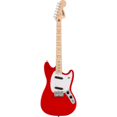 Squier Sonic Mustang, Maple Fingerboard, White Pickguard, Torino Red