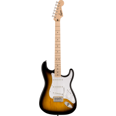 Squier Sonic Stratocaster, Maple Fingerboard, White Pickguard, 2-Color Sunburst