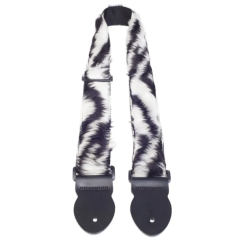 LeatherGraft Fun Fur Zebra Guitar Strap